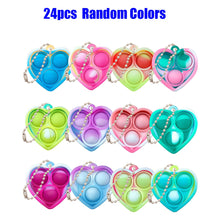 Load image into Gallery viewer, Bulk 24 pcs Mini Popit Fidget Keychains
