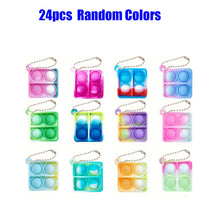 Load image into Gallery viewer, Bulk 24 pcs Mini Popit Fidget Keychains
