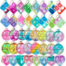 Load image into Gallery viewer, Bulk 24 pcs Mini Popit Fidget Keychains
